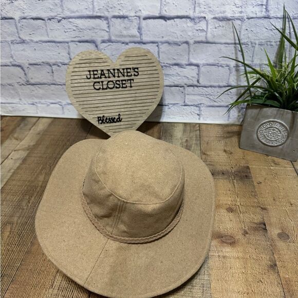 ASN THE HARPER Women’s Cowboy Style Floppy Hat Tan OSFM New With Tags packable
